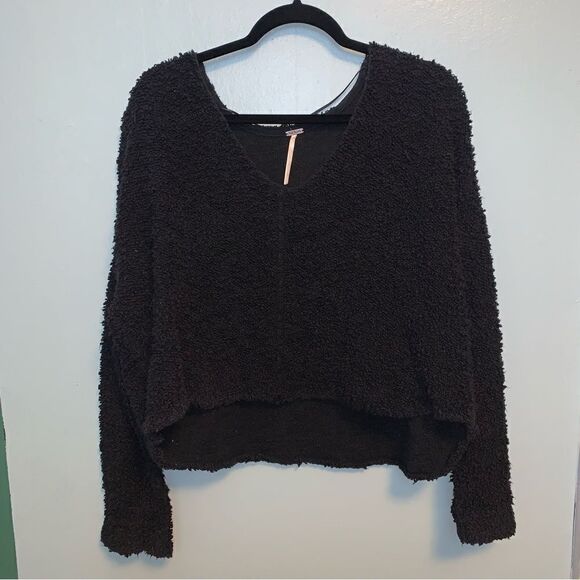 Free People Black Sweater Large - Picture 1 of 4